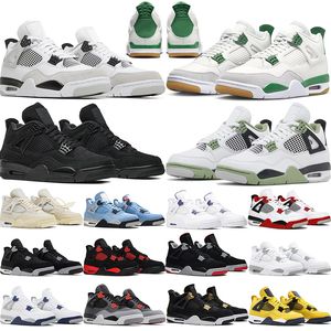 basketball shoes Military Black Cat 4 jumpmans 4 Pine Green Seafoam men women j4 white oreo Cement 4s Fired Red Thunder Purple UNC mens trainers sport sneakers