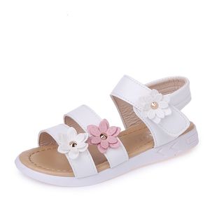 Sneakers Girls Sandals Gladiator Flowers Sweet Soft Children's Beach Shoes Kids Summer Floral Princess Fashion Cute High Quality 230313