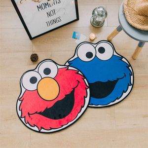 Tappeto da cucina Tappetino per cartoni animati stampato in 3D Tappetino per comodino orizzontale a forma speciale di Sesame Street Tappetino antiscivolo assorbente per camera dei bambini carino personalizzato