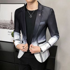 Mężczyzny garnitury Blazers S Black Formal Fit Fit Szygowanie swobodne długie rękawy 230313