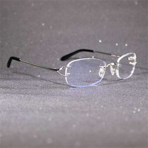 Brand Clear Glasses Frame for Reading Computer Women and Men Carter Eyewear Trendy Rimless Transparent Decoration Accessories