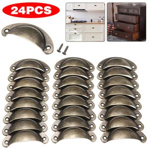 Handles Pulls 24 Pcs Antique Shell Pull Handles Vintage Cabinet Knob Handles for Cupboard Door Cabinet Drawer Furniture Hardware Home 230311