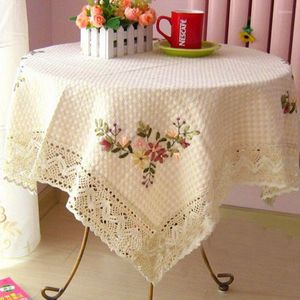 Table Cloth Arrival Ribbon Embroidery Tablecloth Round Square Beauty Home Mat Dinner Cover FG760