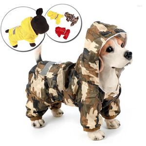 Dog Apparel Pet Waterproof Raincoat Reflective Coat Outdoor Soft Breathable Clothes Rainwear M Code Puppy Items