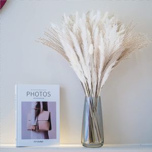 Decorative Flowers Wreaths 70 Stems/Bunch Pampas Flower Arrangement Wedding Dried Flower Bouquets Aesthetic Pampas Grass Bedroom Coffee Table Decoration 230313