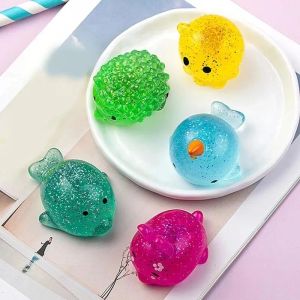 Djur mjuk söt rolig sensorisk press leksaker svampiga squishy mochi fidget leksaker klibbig antistress boll för barn