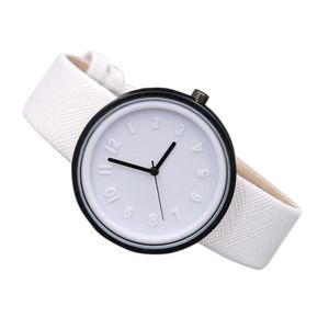 HBP Women's Watches Trendy Ultra-thin Wristwatch Men's with Cream-colored Silicone Bracelet