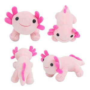 Manufacturers wholesale 26cm pink axolotl salamander plush toys cartoon film and television games peripheral dolls children's gifts