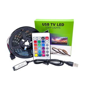 5m 10 m LED -remsor DC 5V spänning RGB -lampor SMD 5050 Vattentät fjärrkontroll 150LED CRESTECH