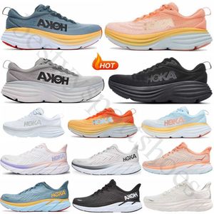 Stivali da moto HOKA ONE Clifton 8 Scarpe da corsa Donna Uomo Scarpe da ginnastica Ammortizzante Strada Moda Uomo Donna Sneakers autostrada arrampicata online Corrente di movimento