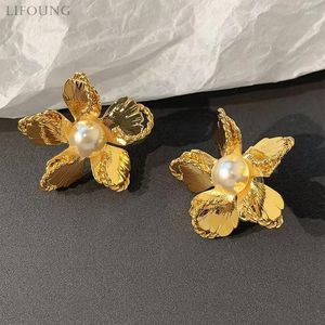 Studörhängen Metal Flower Glass Pearl For Women Trendy Geometric Fashion Styles Post Studs smycken Vintage Girls 'Gift 2023304