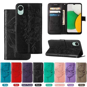 Custodie a portafoglio in pelle farfalla per Moto G73 E13 G53 Edge 2023 G Play G 5G G72 Samsung A24 4G A04 Core Impronta Stampa Fiore Floreale ID Card Slot Holder Flip Cover Borsa in PU