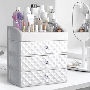 Scatole portaoggetti, contenitori, contenitori, organizer per cosmetici, casa e organizzazione, trucco, contenitore in plastica, con cassetti