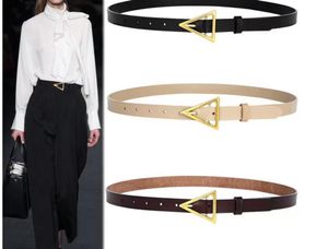 New Vintage Genuine Leather Cow Triangle Pin Buckle Female Belt Long Belt for Women Corset Cummerbunds Clothes Straps Belt Q06