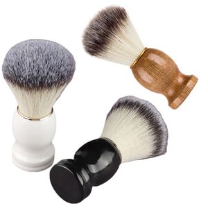 Beard Shaving Brush Makeup Brushes 1pcs Wooden Handle Bristle Hair Salon Barber Soap Foam Shave Men Facial Cleaning Tool Barber