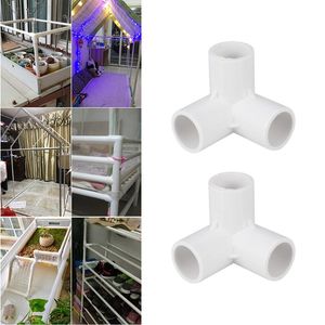 Attrezzature per l'irrigazione 10 pezzi Raccordi in PVC a 3 vie Raccordo per tubo dell'acqua (bianco)