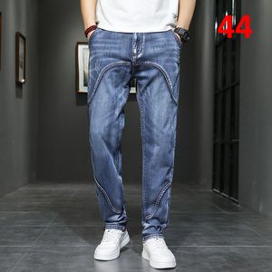 Jeans masculinos 42 44 Jeans Plus Size Men calças jeans folgadas calças retas calças de moda causal masculino Big Size Big Bottoms 230313