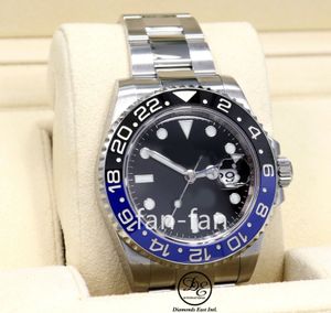 Clean Factory Cal.3186 40mm II 116710 Blnr Batman Black/Blue Ceramic Bezel Box Papers Mint