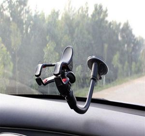 For Phone Double Clip Car Mount, Easy-To-Use Universal Long Arm/neck 360°Rotation Windshield Phone Holder for Cell Phones -Retail Pack