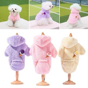 Abbigliamento per cani Abbigliamento per animali domestici Autunno Inverno Peluche Felpa con cappuccio Cappotto alla moda Maglione per gattino Giacca per cuccioli di gattino Lana calda Confortevole Barboncino morbido