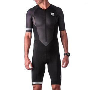 Set da corsa Wattie Ink Team Triathlon Jersey Skinsuit Ciclismo Cycling Mens Bicycle Body Set Splash Clothes Speed Suit Tuta intera