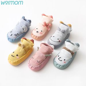 Socks Warmom Infant Baby Warm Non-Slip Toddler Girl Boy Floor Home Shoes Cotton Knitting Soft Soles Walking Foot Sock