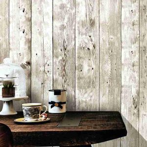 Wallpapers Self Adhesive Old Wood Grain Wallpaper Waterproof Furniture Stickers Wooden Door Wardrobe Desktop Pvc Wall Papers 45 600cm