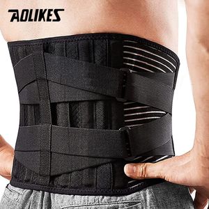 Slimming Belt AOLIKES Breathable Waist Braces Back Support Belt Anti-skid Lumbar Support Belt with 16-hole Mesh for Lower Back Pain Relief 230313
