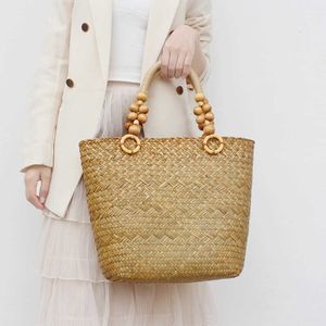 Seaweed Woven Handbag Large Capacity Woven Bag Commuting Batatot Bag Shoulder Handbag 230313