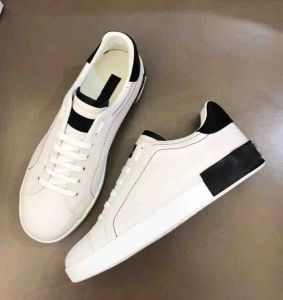 22S/S أحذية غير رسمية من الجلد الأبيض Calfskin Nappa Portofino Sneakers Shoes Brands Brands Comfort في الهواء الطلق المدربين الرجال المشي EU35-457A