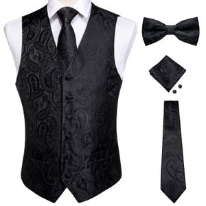 Men's Vests Vests For Men Slim Fit Mens Wedding Suit Vest Casual Sleeveless Formal Business Male Waistcoat Hanky Necktie Bow Tie Set DiBanGu 230313