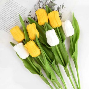 Wholesale 30 Pcs Artificial Tulips Bouquet Real Touch Flowers For Home Garden Decoration Party Wedding Fake Plant Faux Floral Greenery Diy