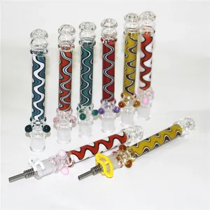 Shisha-Bong-Nektarpfeifen-Set mit Titanspitze, 10 mm umgekehrter Nagel, zum Rauchen von Glaspfeifen, Bohrinsel-Konzentrat, Dab-Stroh-Wasserpfeifen
