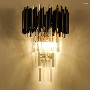 Wall Lamp Postmodern Luxury Crystal Living Room TV Background Bedroom Bedside Aisle Entrance Stair Light