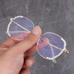Solglasögon strålningsskydd Anti-fatigue Rhinestone Eyewear Overdimensionerade glasögon Vintage Square Glasses Computer Gogglessunglasses