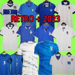 Italien fotbollströjor retro 1982 1988 1990 1994 1996 1998 2000 2002 2004 2006 fotbollströja T italia dräkter Målvakt BUFFON MALDINI DEL PIERO TOTTI VIERI 23 24