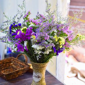 Dekorativa blommor kransar naturliga torkade blommor bevarade färska glöm mig inte kristallälskare gräs torr blomma buketter bröllop äktenskap dekoration rum 230313