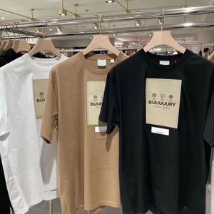 メンズの女性デザイナーTシャツburyルーズファッションブランドトップサマーカジュアルシャツ服のストリートショーツスリーブ服Tシャツ