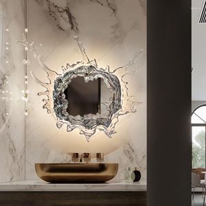 Wall Lamp 2023 Design LED Stainless Steel Water Drop Mirror Light Bathroom Vanity Lamps Hallway Decoration Lighting