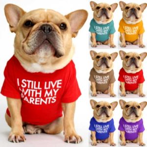 Husdjurskläder 20 färger bulldog husdjur kläder rund hals t-shirt nallebjörn hundkläder vår och sommar