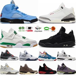 Jumpman 4 Basketball Shoes 4s Military Black Cat Seafoam 3s White Cement Reimagined Navy 5 5s UNC University Blue Photon Dust Dhgate Mens Womens Sneakers Trainers
