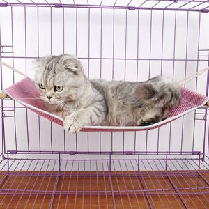 Kattbäddar sommar husdjur hängande filt matta liten hund hängmatta andningsnät sovsäck