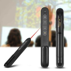 Controllo telecomando wireless USB Presentazione PowerPoint Puntatore Laser Clicker Pen 2,4G Stock pronto