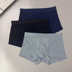Underpants Designer Men's Panties Traceless Boutique Ice Silk Breathable Boxer Pants 3 pieces