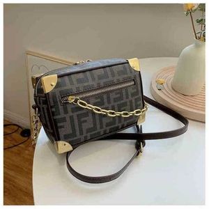 handbag 2023 Fashion women's bag leather quality Handbag cross chain portable printed box Bag