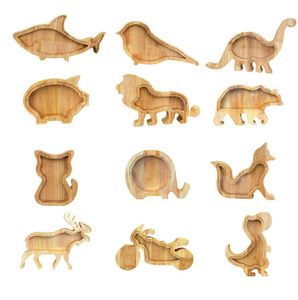 Wooden Animal Money Saving Box Gifts for Kids Elephant Banks Pig Whale Hippo Storage Boxes I0313