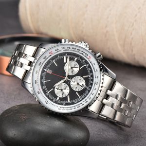 2023 neue Herrenuhr Quarz Luxus Navitimer B01 Zifferblatt Marke Chronograph Gürtel Stahlband Hochwertige Armbanduhr b2