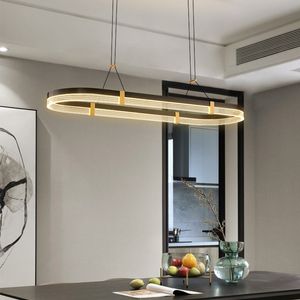 Moderne schwarze LED-Pendelleuchten für Esszimmer, Wohnzimmer, Schlafzimmer, Restaurant, Hängelampen, Heimdekoration, Innenbeleuchtung