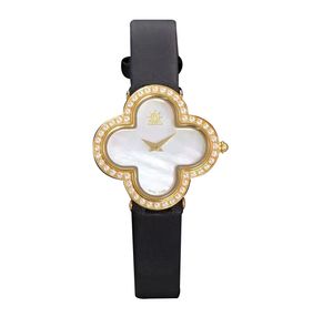Fashion Versatile Women's Quartz Watch Precision Sculpture Case Deep Waterproof Leather Band Suitable for Dating Gifts