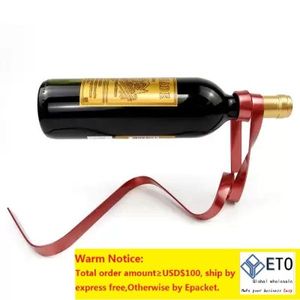 Creative Colorful Ribbon Wine Stand Suspenderat Wine Rack Gravity Balance Bottle Bracket Novelty Gift Set 6 Färger i lager